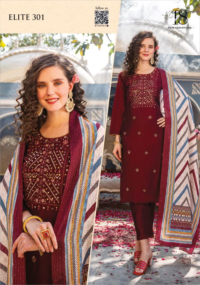 Elite Vol 3 By 18 Attitude Readymade Salwar Suits Catalog